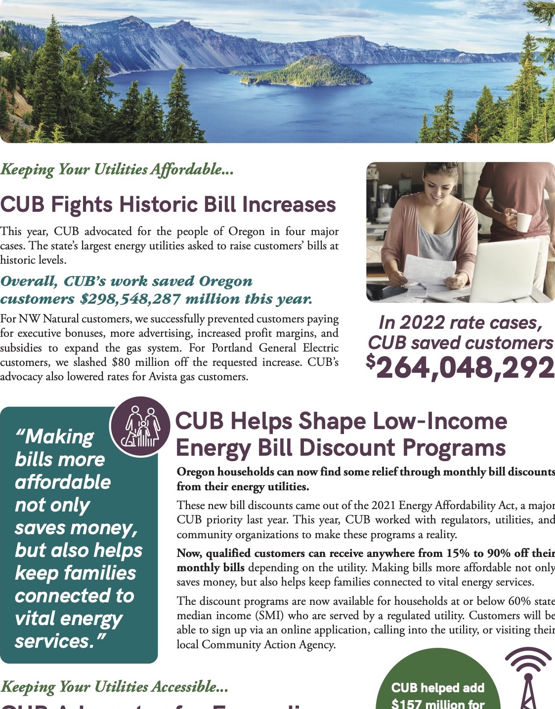 2022 CUB Annual Report Cover