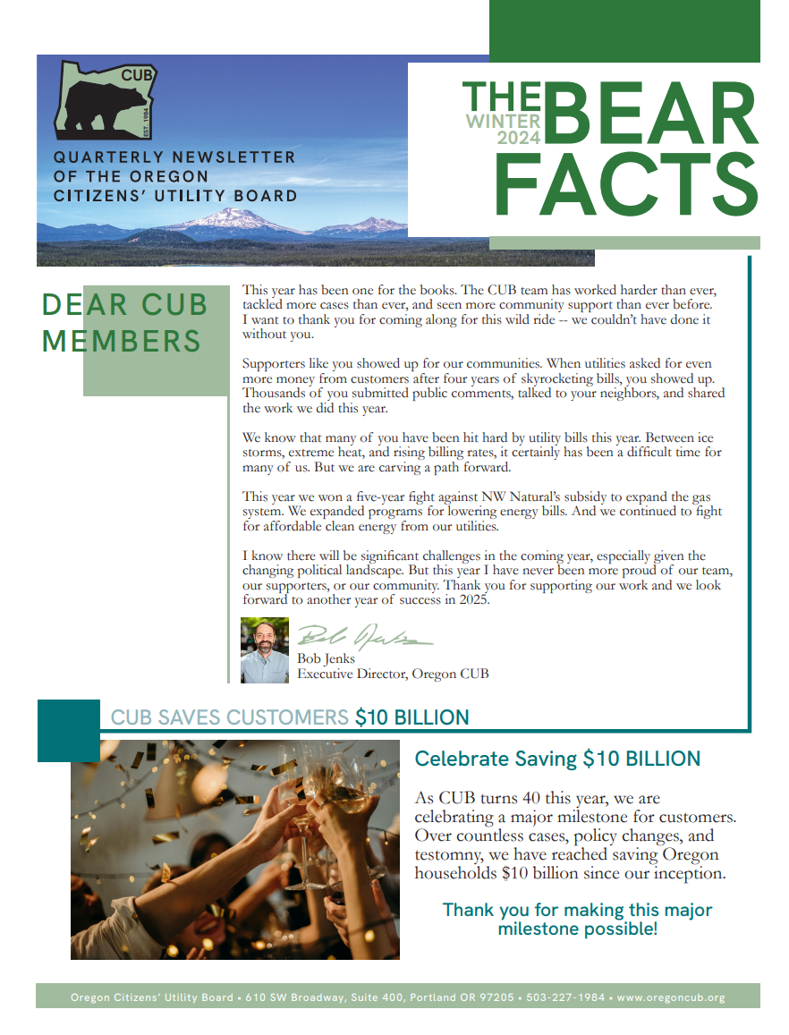 CUB 2024 Annual Report - Bob Jenk's Letter