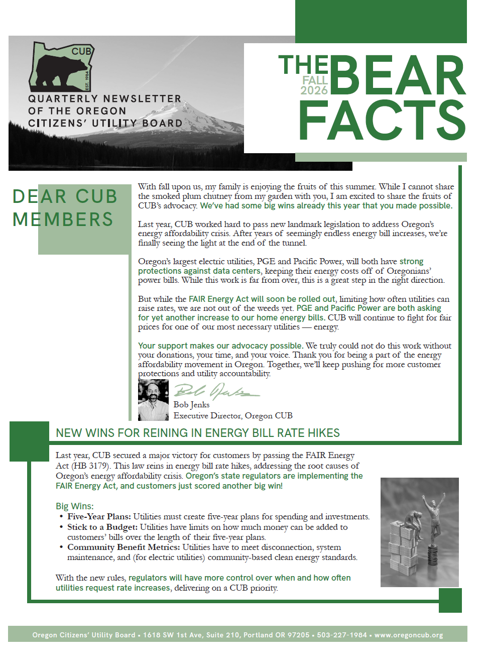 First page of the 2026 Fall Newsletter