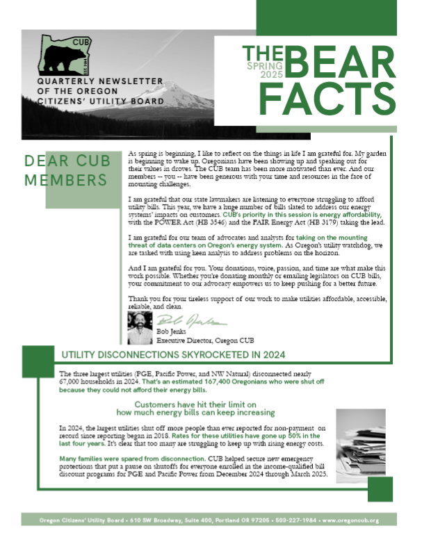 First page of the 2025 Spring Newsletter
