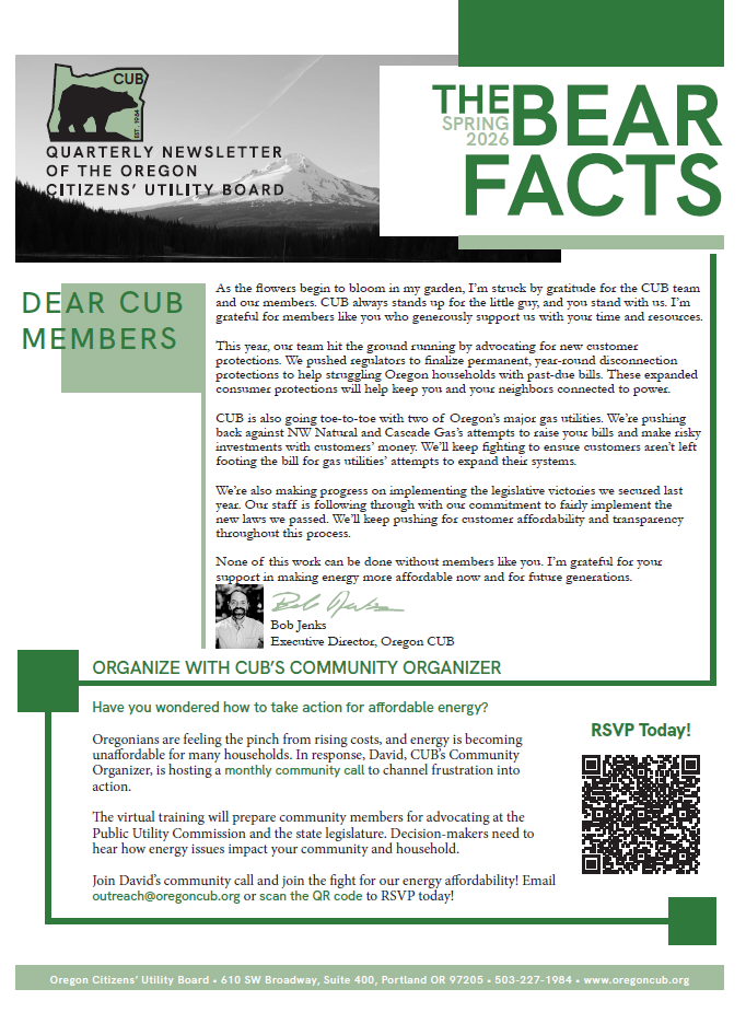Spring 2026 CUB Newsletter