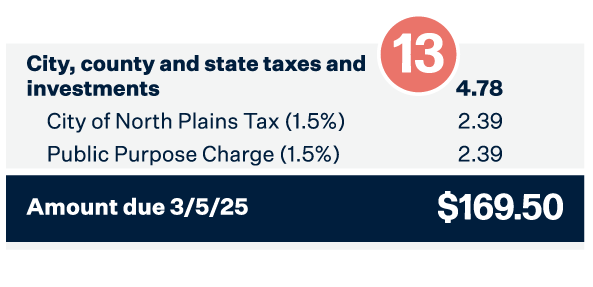 PGE Residential Energy Bill - Taxes and Fees