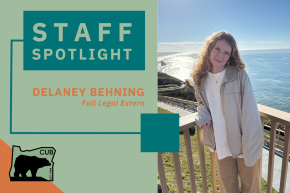 CUB's Fall Legal Extern, Delaney Behning