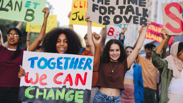 Kids protesting climate change