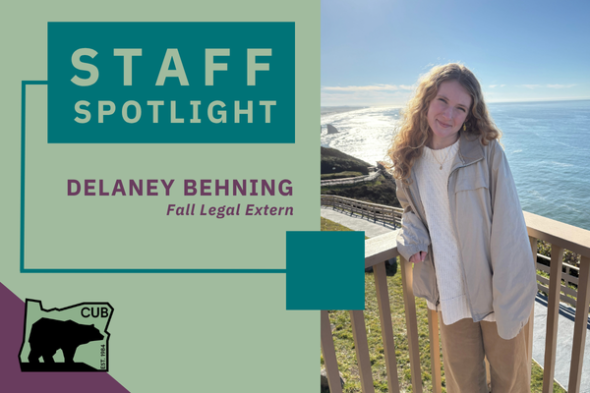 CUB's Fall Legal Extern, Delaney Behning