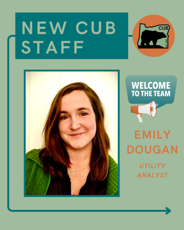 Emily Dougan, CUB's Utility Analyst