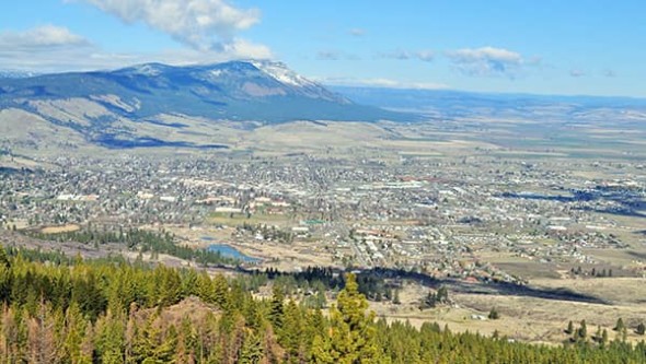 Mount Emily overlooking La Grande, OR, in Avista’s service territory