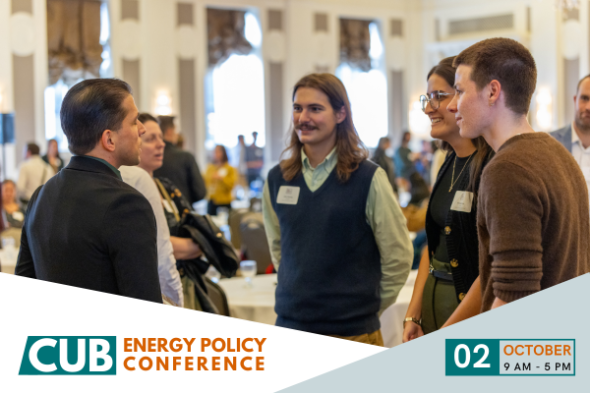CUB Energy Policy Conference - Attendees speaking in grand ballroom