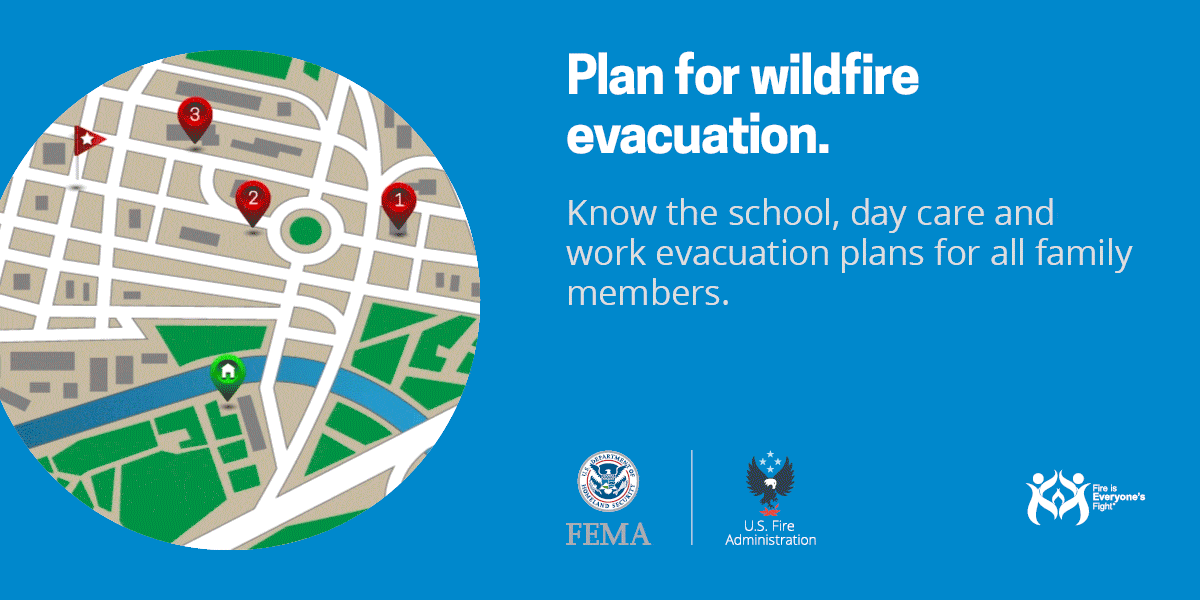 Plan for wildfire evacuation