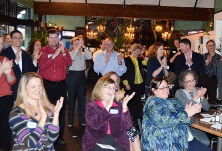 Crowd enjoying the roast!